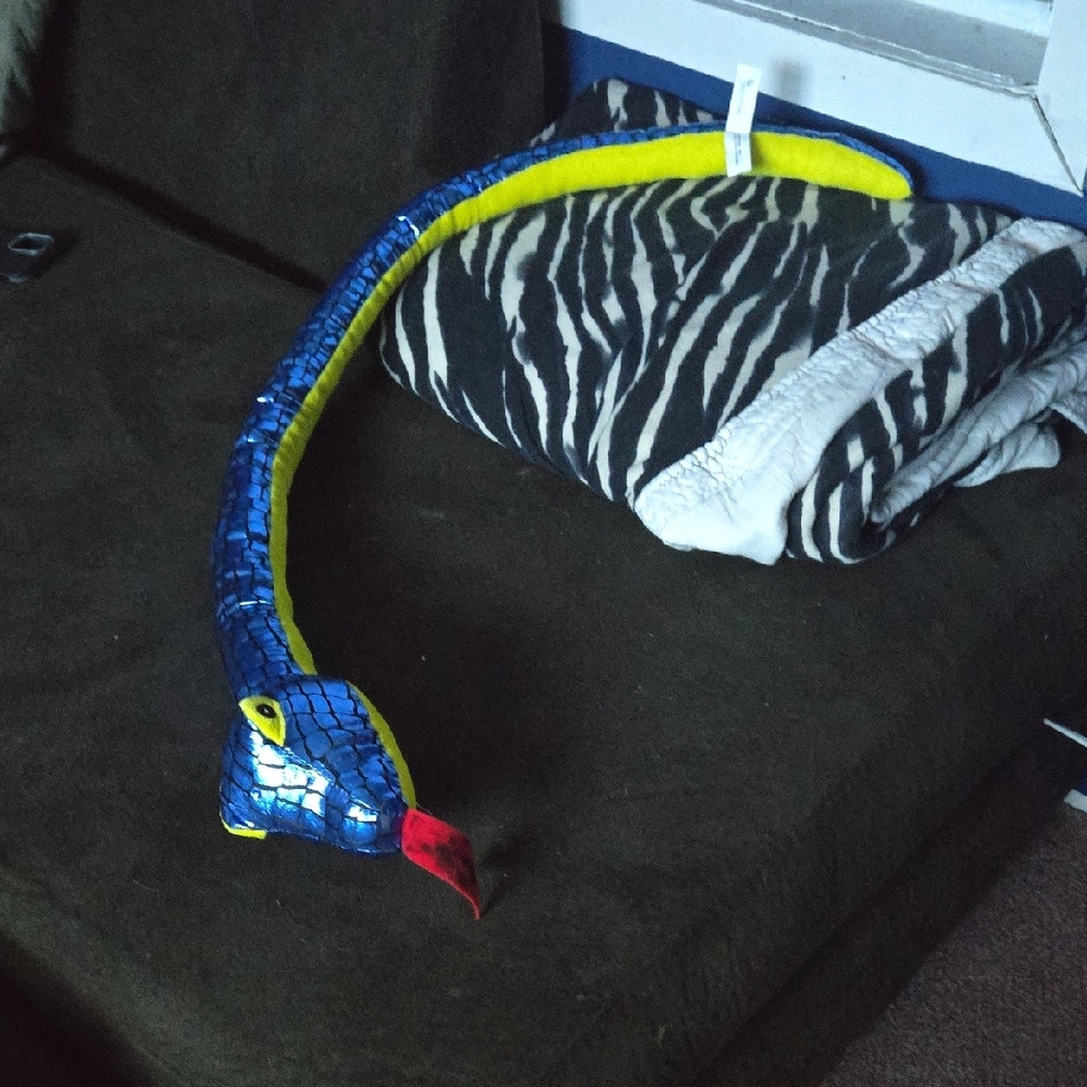 Blue and Yellow Reptile Plush Toy